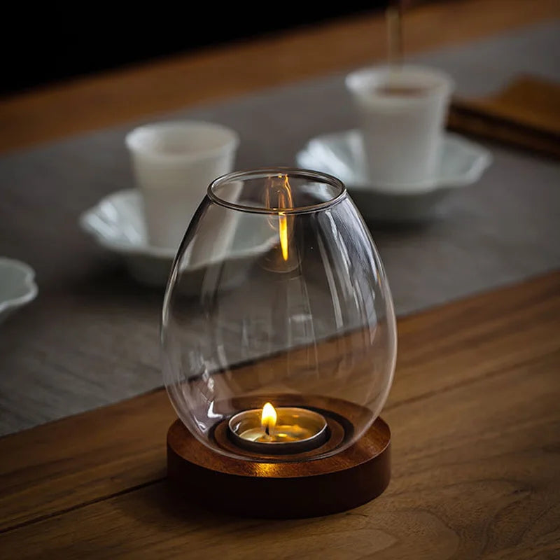 Rounded Glass Candle Holders