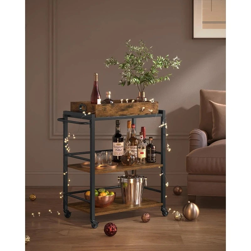 Wooden Bar Cart