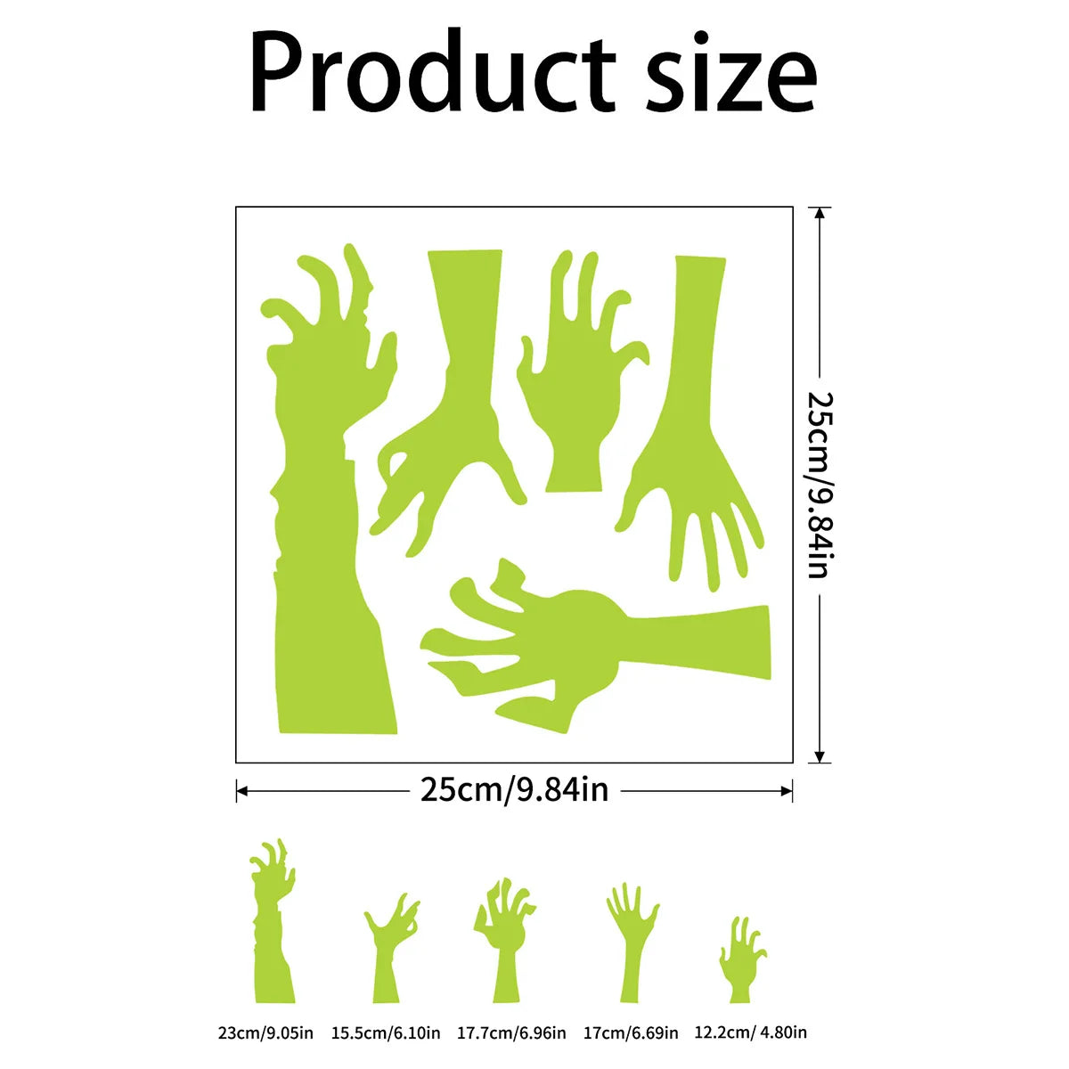 Glow-in-Dark Spooky Decal Set