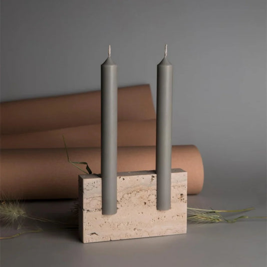 Travertine Marble Candle Stick Holder