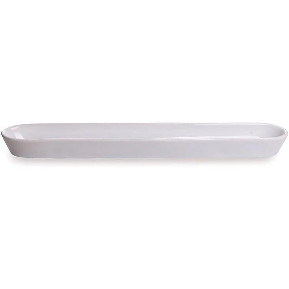 White ceramic serving platter, olive tray, party dish
