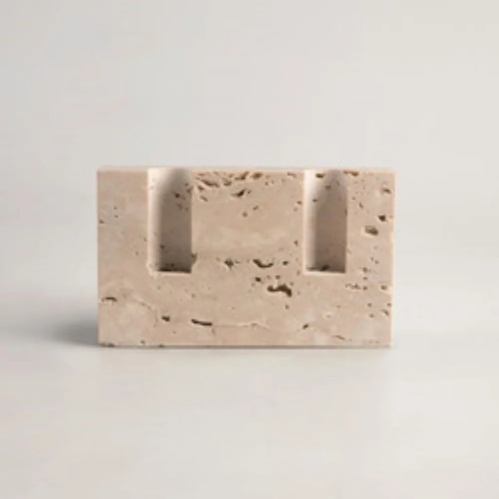 Travertine Marble Candle Stick Holder