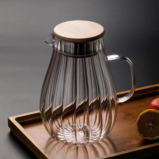 Striped Glass Kettle