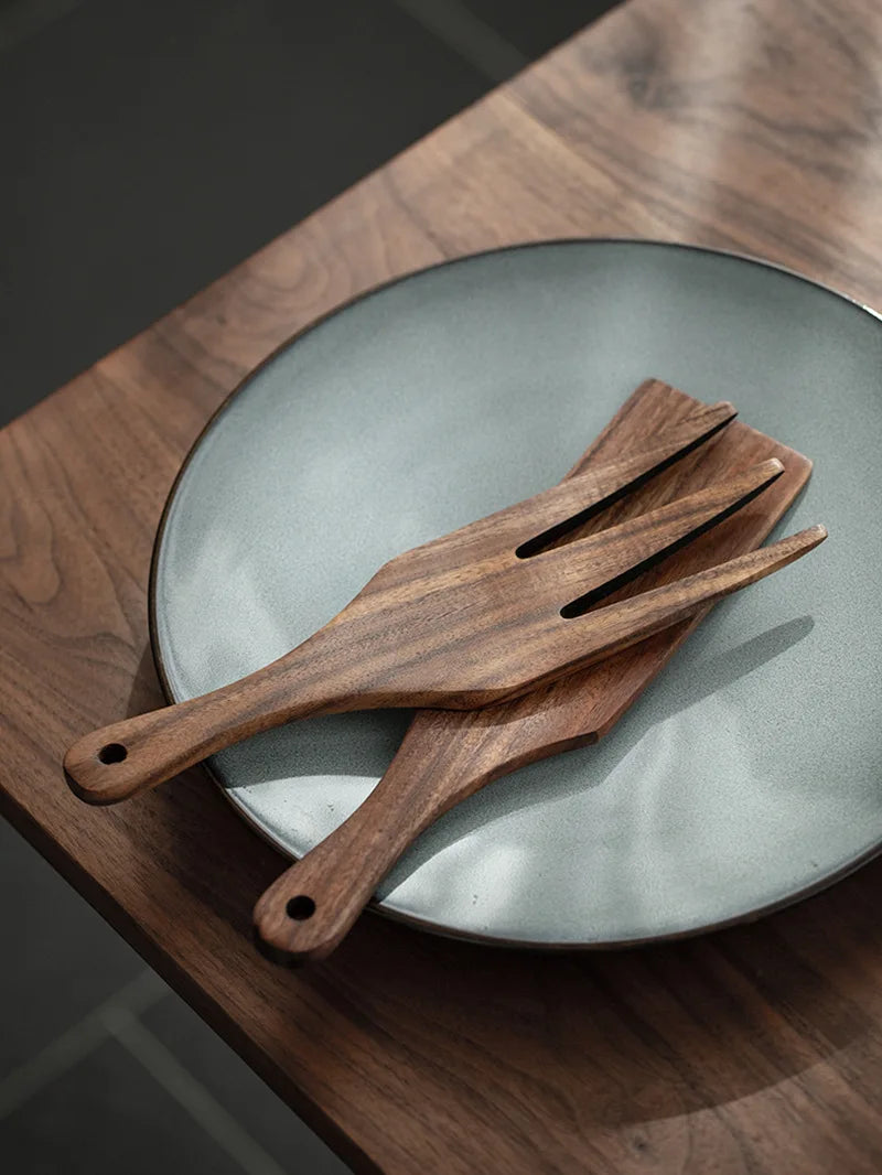 Wooden Salad Toss Set