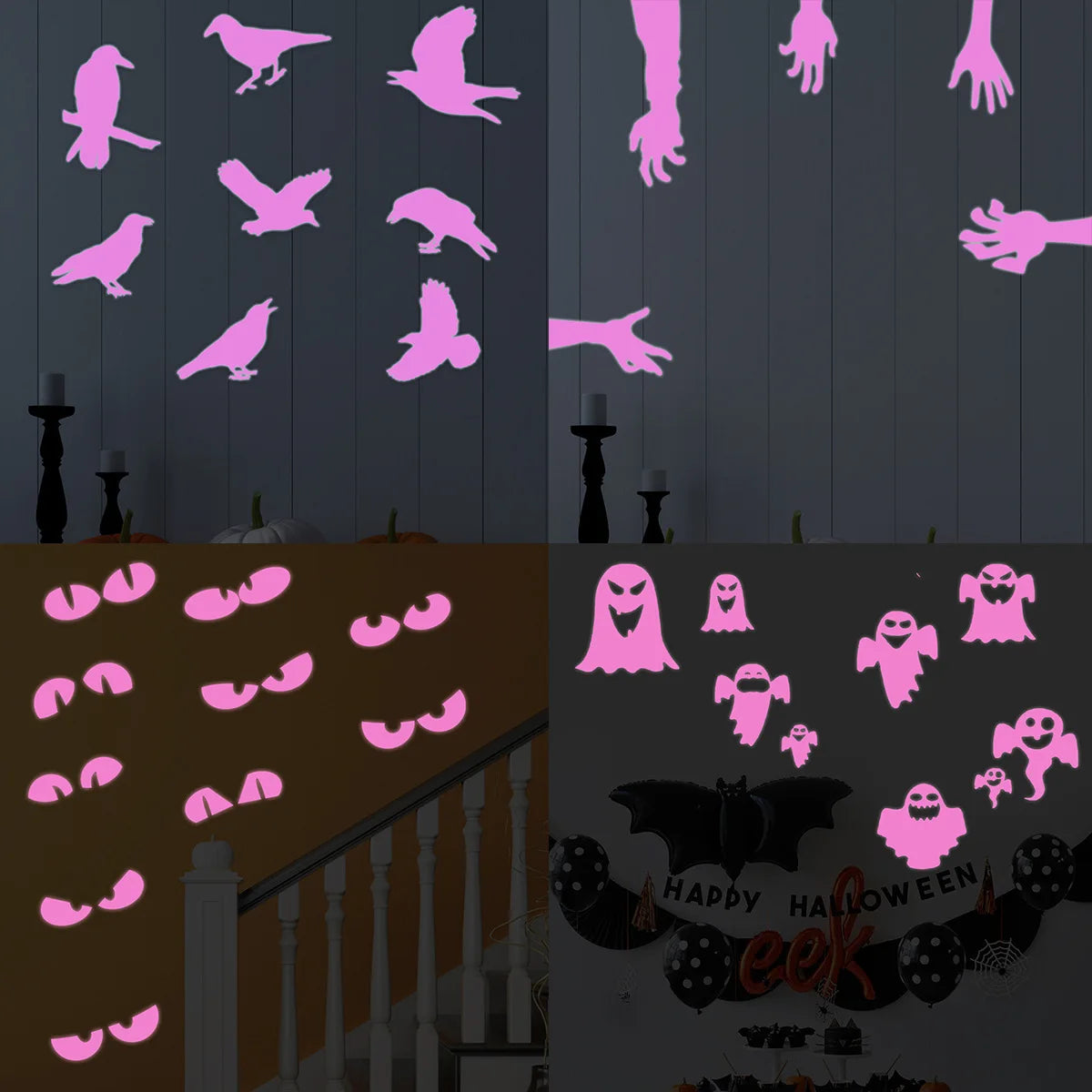 Glow-in-Dark Spooky Decal Set