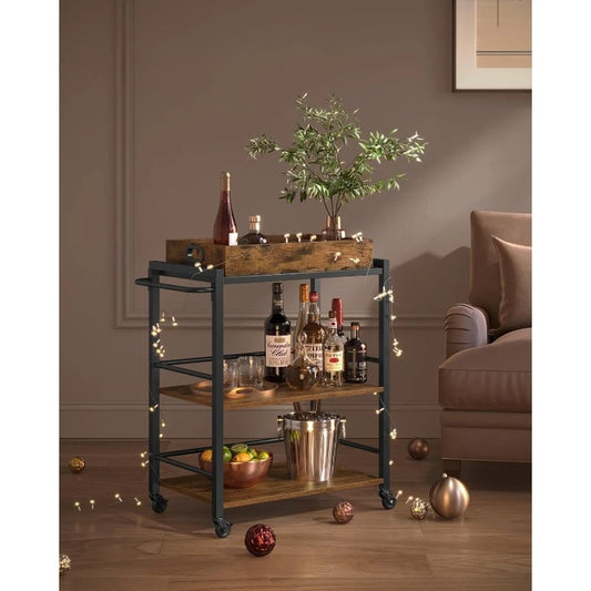 Wooden Bar Cart