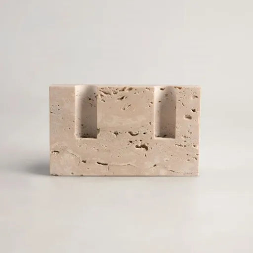 Travertine Marble Candle Stick Holder