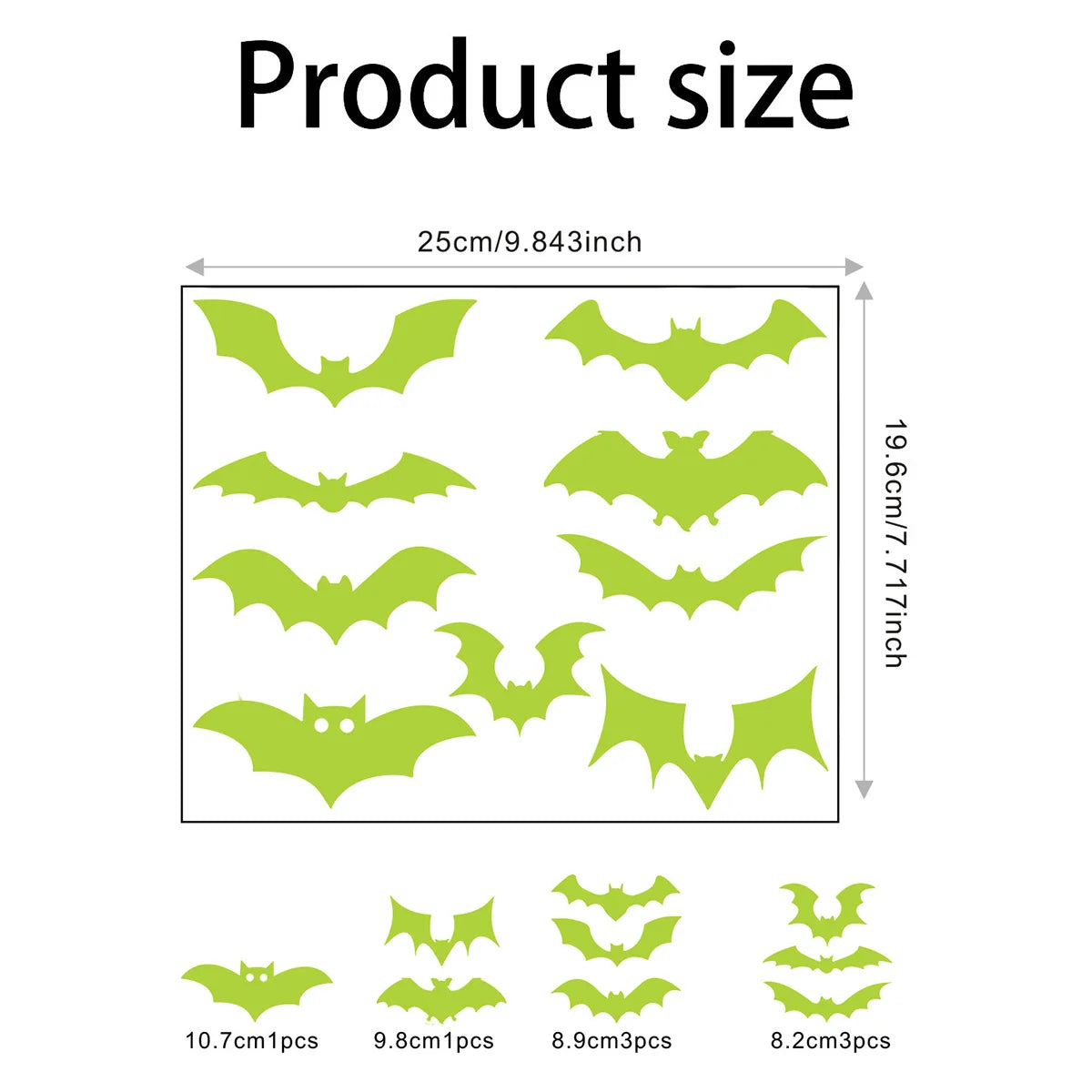 Glow-in-Dark Spooky Decal Set